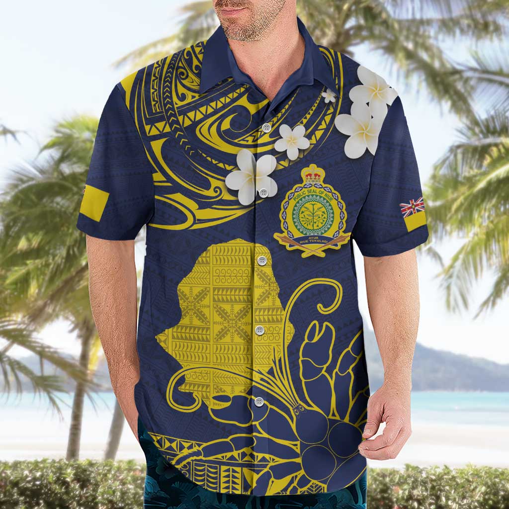 Niue Independence Day Hawaiian Shirt Hiapo Pattern Fiti Pua and Uga LT03 - Polynesian Pride