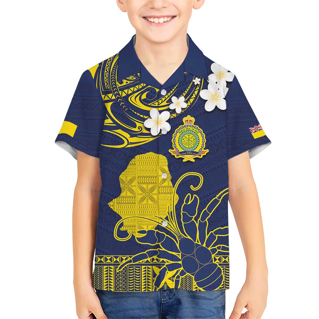 Niue Independence Day Hawaiian Shirt Hiapo Pattern Fiti Pua and Uga LT03 - Polynesian Pride