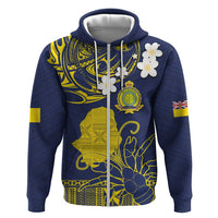 Niue Independence Day Hoodie Hiapo Pattern Fiti Pua and Uga