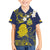 Niue Independence Day Kid Hawaiian Shirt Hiapo Pattern Fiti Pua and Uga