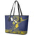 Niue Independence Day Leather Tote Bag Hiapo Pattern Fiti Pua and Uga