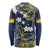 Niue Independence Day Long Sleeve Shirt Hiapo Pattern Fiti Pua and Uga