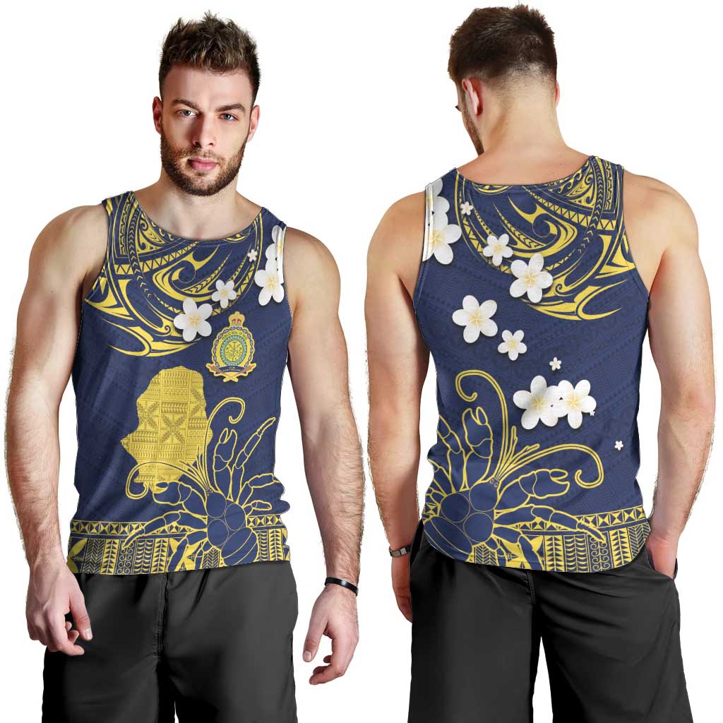 Niue Independence Day Men Tank Top Hiapo Pattern Fiti Pua and Uga
