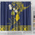 Niue Independence Day Shower Curtain Hiapo Pattern Fiti Pua and Uga