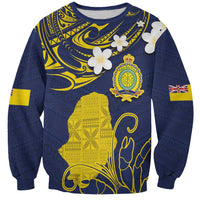 Niue Independence Day Sweatshirt Hiapo Pattern Fiti Pua and Uga LT03 Unisex Yellow - Polynesian Pride