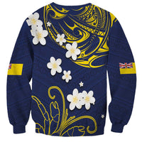Niue Independence Day Sweatshirt Hiapo Pattern Fiti Pua and Uga LT03 - Polynesian Pride