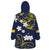 Niue Independence Day Wearable Blanket Hoodie Hiapo Pattern Fiti Pua and Uga