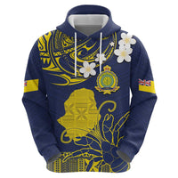 Niue Independence Day Zip Hoodie Hiapo Pattern Fiti Pua and Uga
