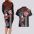 Hawaii and Japanese Together Couples Matching Long Sleeve Bodycon Dress and Hawaiian Shirt Koi Fish and Kakau Pattern