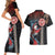 Hawaii and Japanese Together Couples Matching Short Sleeve Bodycon Dress and Hawaiian Shirt Koi Fish and Kakau Pattern