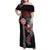 Hawaii and Japanese Together Family Matching Off Shoulder Maxi Dress and Hawaiian Shirt Koi Fish and Kakau Pattern