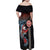 Hawaii and Japanese Together Family Matching Off Shoulder Maxi Dress and Hawaiian Shirt Koi Fish and Kakau Pattern