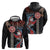 Hawaii and Japanese Together Hoodie Koi Fish and Kakau Pattern