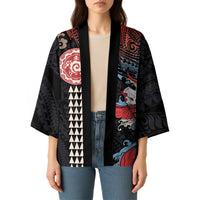 Hawaii and Japanese Together Kimono Koi Fish and Kakau Pattern - Polynesian Pride