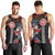 Hawaii and Japanese Together Men Tank Top Koi Fish and Kakau Pattern