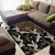 Hawaii and Japanese Together Area Rug Cranes Birds with Kakau Pattern