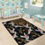 Hawaii and Japanese Together Area Rug Cranes Birds with Kakau Pattern