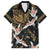 Hawaii and Japanese Together Family Matching Off Shoulder Maxi Dress and Hawaiian Shirt Cranes Birds with Kakau Pattern