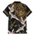 Hawaii and Japanese Together Family Matching Off Shoulder Maxi Dress and Hawaiian Shirt Cranes Birds with Kakau Pattern