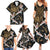 Hawaii and Japanese Together Family Matching Summer Maxi Dress and Hawaiian Shirt Cranes Birds with Kakau Pattern