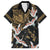 Hawaii and Japanese Together Family Matching Summer Maxi Dress and Hawaiian Shirt Cranes Birds with Kakau Pattern