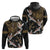 Hawaii and Japanese Together Hoodie Cranes Birds with Kakau Pattern