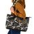 Hawaii and Japanese Together Leather Tote Bag Cranes Birds with Kakau Pattern