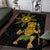 Hawaii and Philippines Together Area Rug Warrior Tiki Mask and Filipino Sun Polynesian Style