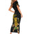 Hawaii and Philippines Together Family Matching Short Sleeve Bodycon Dress and Hawaiian Shirt Warrior Tiki Mask and Filipino Sun Polynesian Style