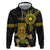 Hawaii and Philippines Together Zip Hoodie Warrior Tiki Mask and Filipino Sun Polynesian Style