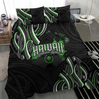 Traditional Art Hawaiian Kakau Tattoos Bedding Set Green Color - Polynesian Pride