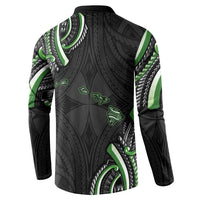 Traditional Art Hawaiian Kakau Tattoos Button Sweatshirt Green Color LT03 - Polynesian Pride