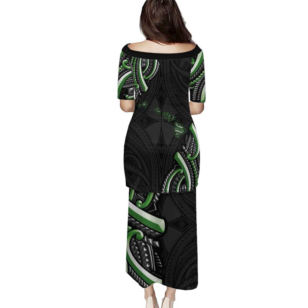 Traditional Art Hawaiian Kakau Tattoos Puletasi Green Color - Polynesian Pride