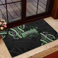 Traditional Art Hawaiian Kakau Tattoos Rubber Doormat Green Color LT03 - Polynesian Pride