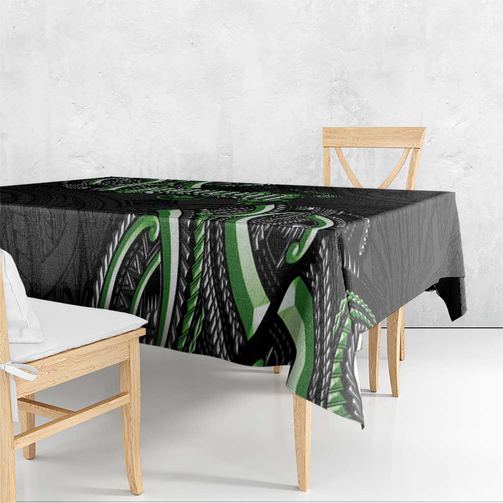 Traditional Art Hawaiian Kakau Tattoos Tablecloth Green Color LT03 - Polynesian Pride