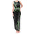 Traditional Art Hawaiian Kakau Tattoos Tank Maxi Dress Green Color - Polynesian Pride