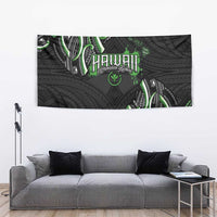 Traditional Art Hawaiian Kakau Tattoos Tapestry Green Color - Polynesian Pride