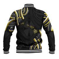 Traditional Art Hawaiian Kakau Tattoos Baseball Jacket Yellow Color LT03 - Polynesian Pride