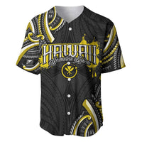 Traditional Art Hawaiian Kakau Tattoos Baseball Jersey Yellow Color - Polynesian Pride
