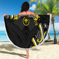 Traditional Art Hawaiian Kakau Tattoos Beach Blanket Yellow Color LT03 - Polynesian Pride