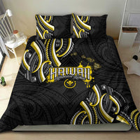 Traditional Art Hawaiian Kakau Tattoos Bedding Set Yellow Color - Polynesian Pride