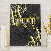 Traditional Art Hawaiian Kakau Tattoos Canvas Wall Art Yellow Color LT03 Without Frame Yellow - Polynesian Pride