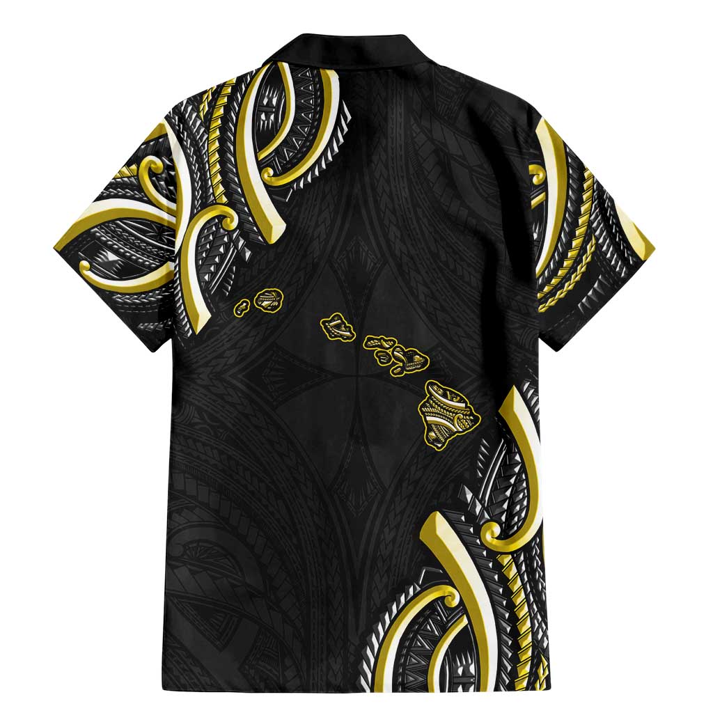 Traditional Art Hawaiian Kakau Tattoos Family Matching Mermaid Dress and Hawaiian Shirt Yellow Color - Polynesian Pride
