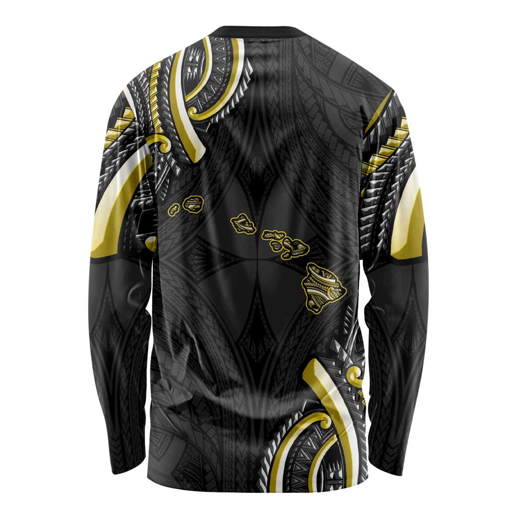 Traditional Art Hawaiian Kakau Tattoos Long Sleeve Shirt Yellow Color LT03 - Polynesian Pride