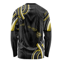 Traditional Art Hawaiian Kakau Tattoos Long Sleeve Shirt Yellow Color LT03 - Polynesian Pride