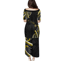 Traditional Art Hawaiian Kakau Tattoos Puletasi Yellow Color - Polynesian Pride