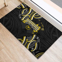 Traditional Art Hawaiian Kakau Tattoos Rubber Doormat Yellow Color LT03 - Polynesian Pride