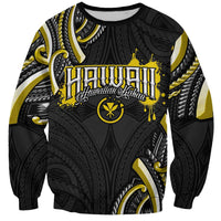 Traditional Art Hawaiian Kakau Tattoos Sweatshirt Yellow Color LT03 Unisex Yellow - Polynesian Pride