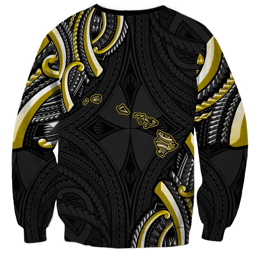 Traditional Art Hawaiian Kakau Tattoos Sweatshirt Yellow Color LT03 - Polynesian Pride
