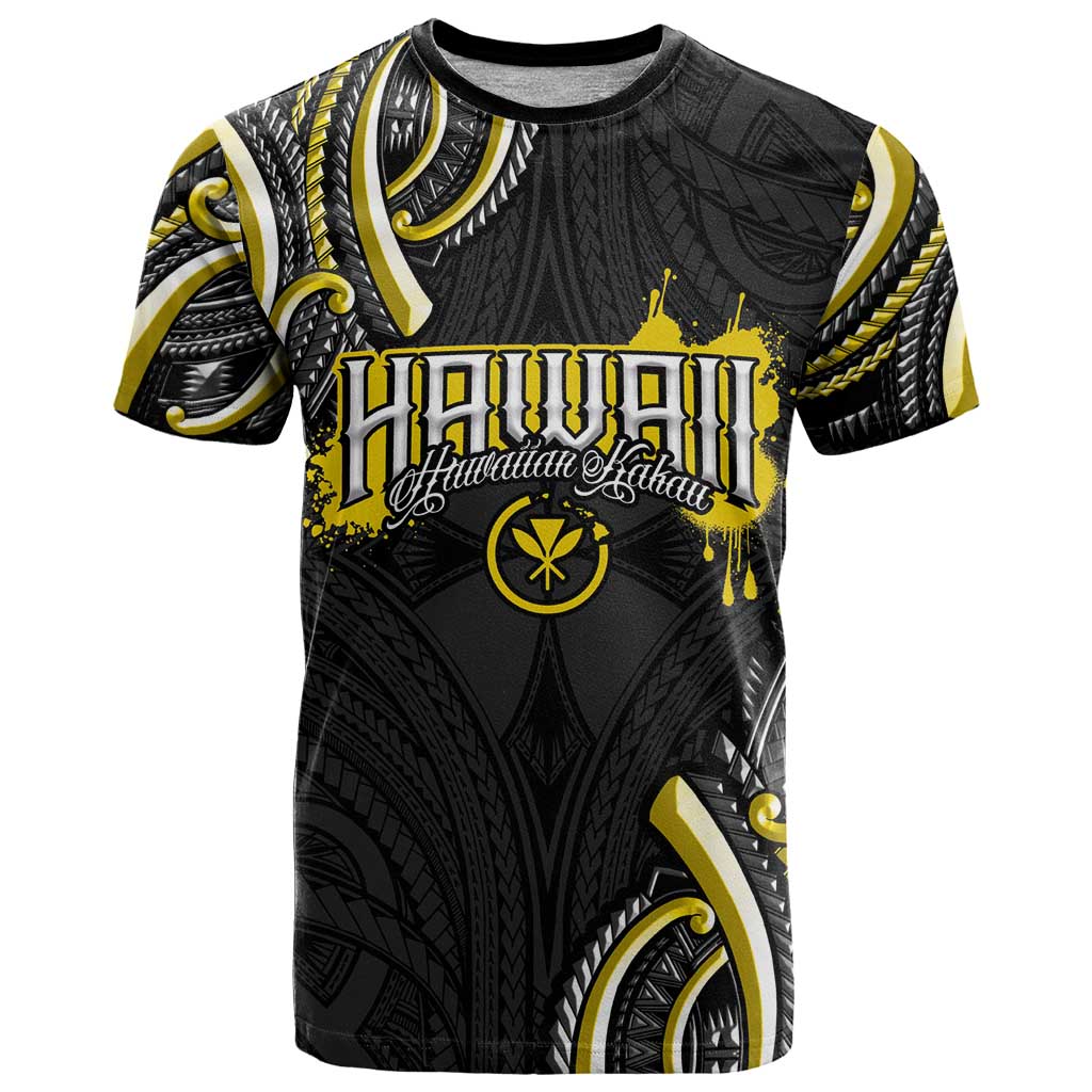 Traditional Art Hawaiian Kakau Tattoos T Shirt Yellow Color - Polynesian Pride